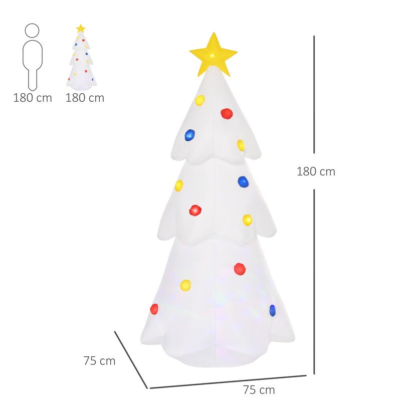 6FT Christmas Inflatable Tree LED Lighted for Home Indoor Outdoor Decoration White