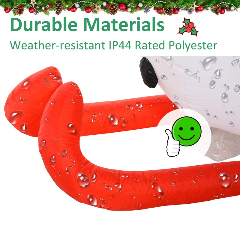 1.7m LED Polyester Snowman Christmas Inflatable