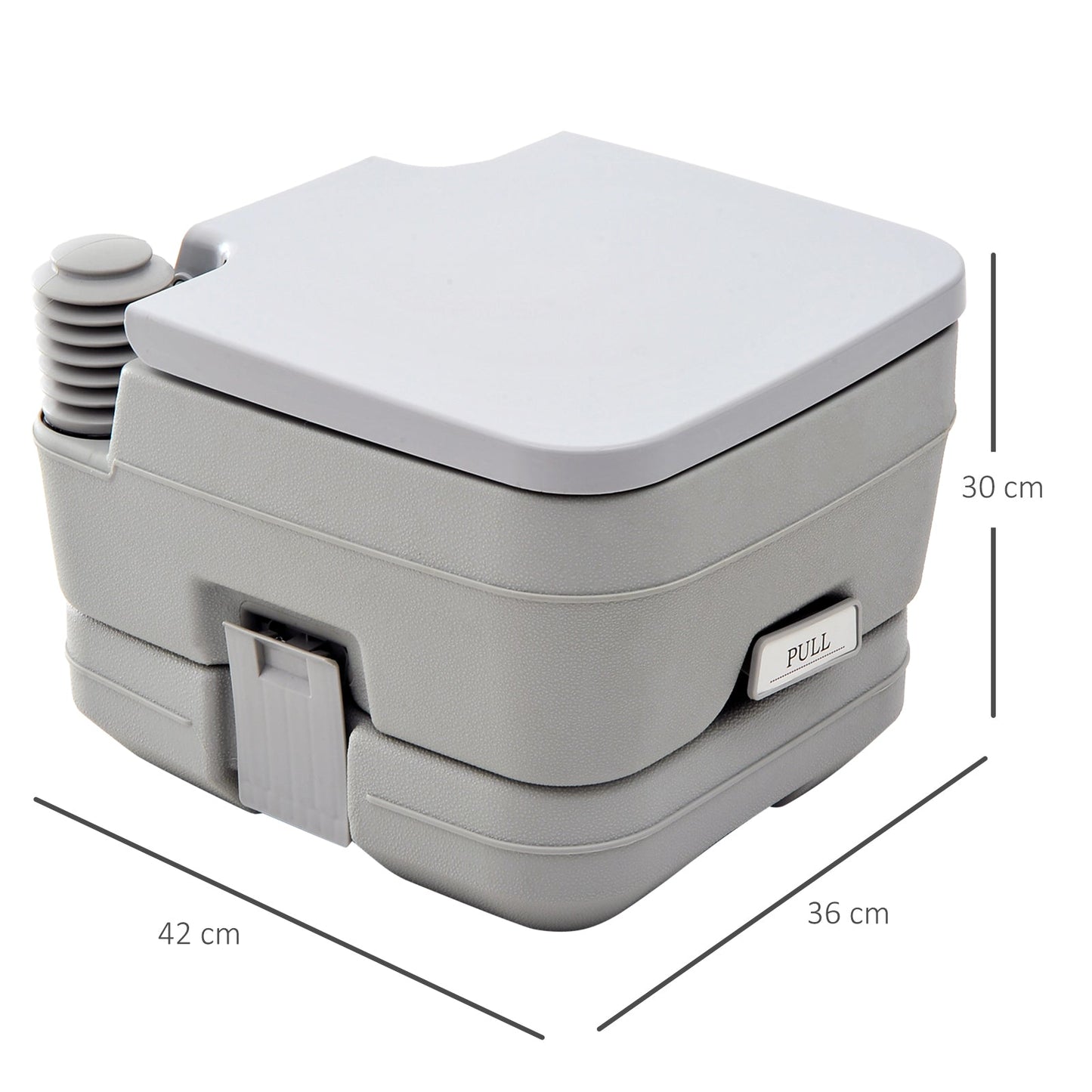 Portable Travel Toilet 10L Grey